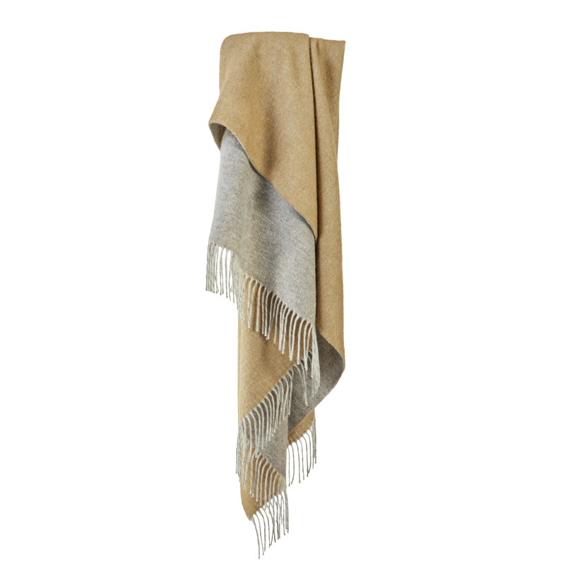 Lifestyle Dartmoor Throw Blanket with Fringe, Desert Brown
