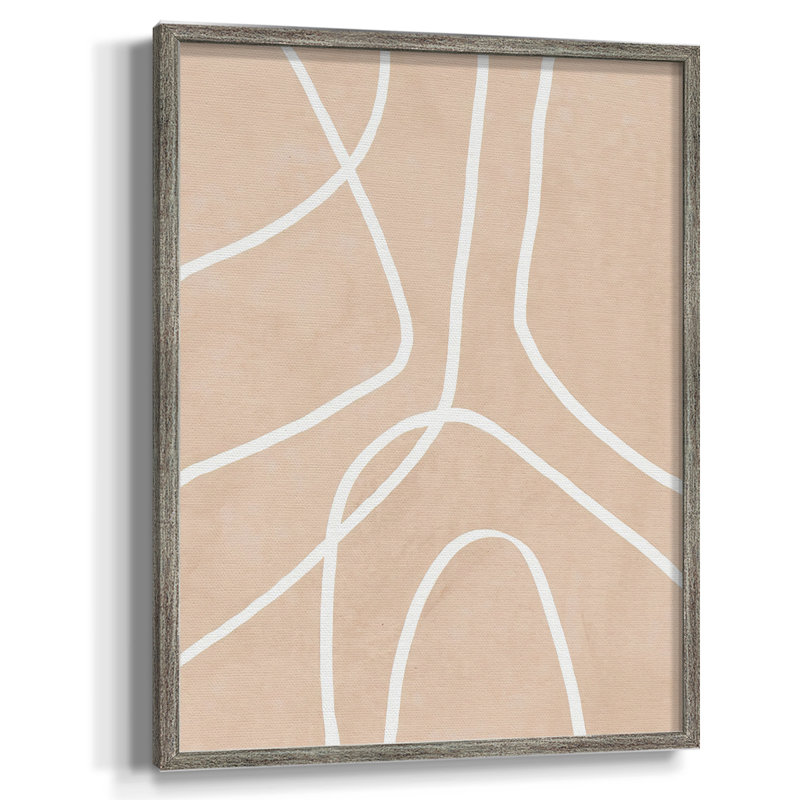 Clean Contour III Framed Print - Solid Wood, 11" H x 9" W