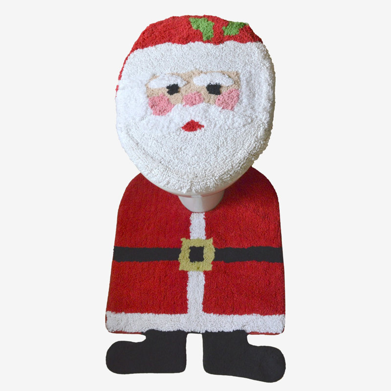 Emmett Christmas Toilet Seat Cover and Pedestal Mat Set