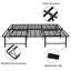 Structure de lit plateforme en acier robuste 16 po Marple Basics, 14 po de dégagement sous le lit-1344797957