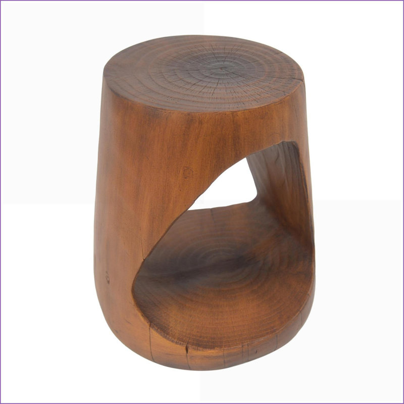 Table basse MGO aspect bois antique brun, base large et stable, prête à l'emploi pour le salon, Brun