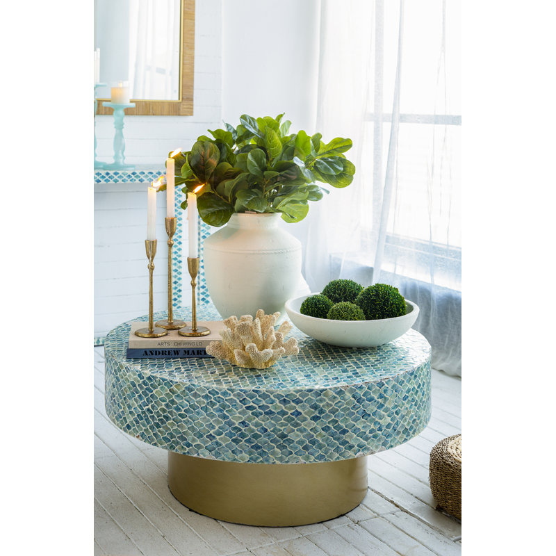 Vase rond en terre cuite - Finition blanc naturel, H 15,7 po x l 13,8 po x P 13,8 po