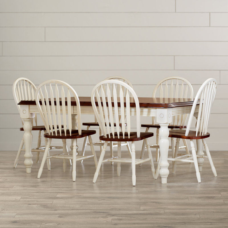 Ensemble repas 7 pièces Azizi, Blanc cassé