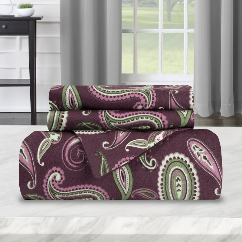 Ensemble de housse de couette classique supérieure en flanelle de coton supérieure avec taies décoratives Superior