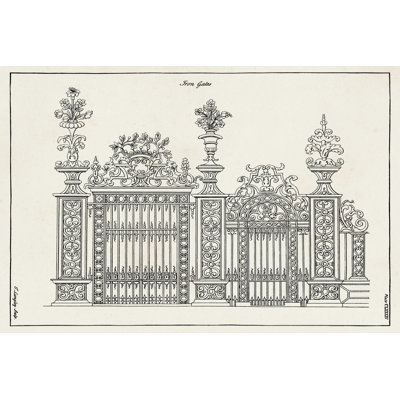Design For An Iron Gate III by Langley - Wrapped Canvas Print