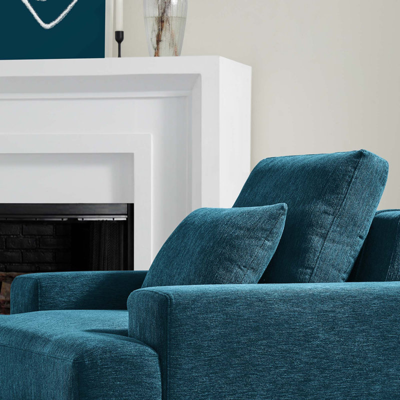 Fauteuil Josiah, Polyester azur