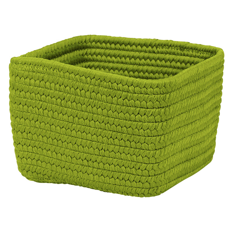 Panier de rangement tressé, 6 x 10 x 10, Vert vif