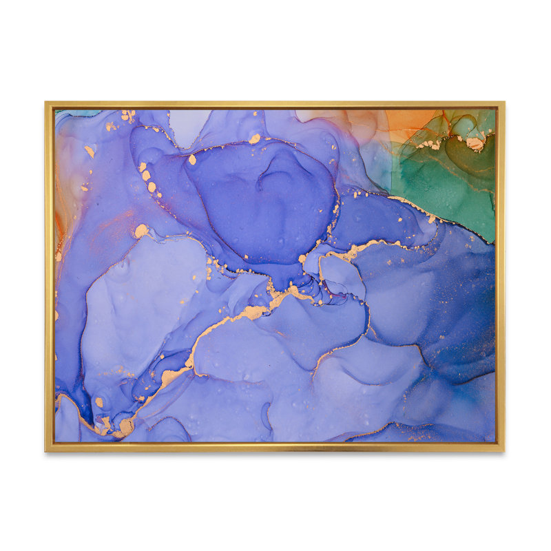 «Mauve», impression sur toile, Cadre flottant doré, H 12 po x l 20 po x P 1 po