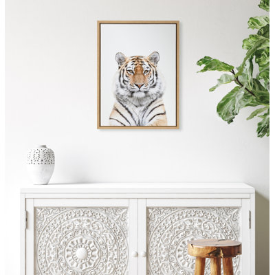 Tiger Portrait by Amy Peterson Framed Canvas Wall Art Print