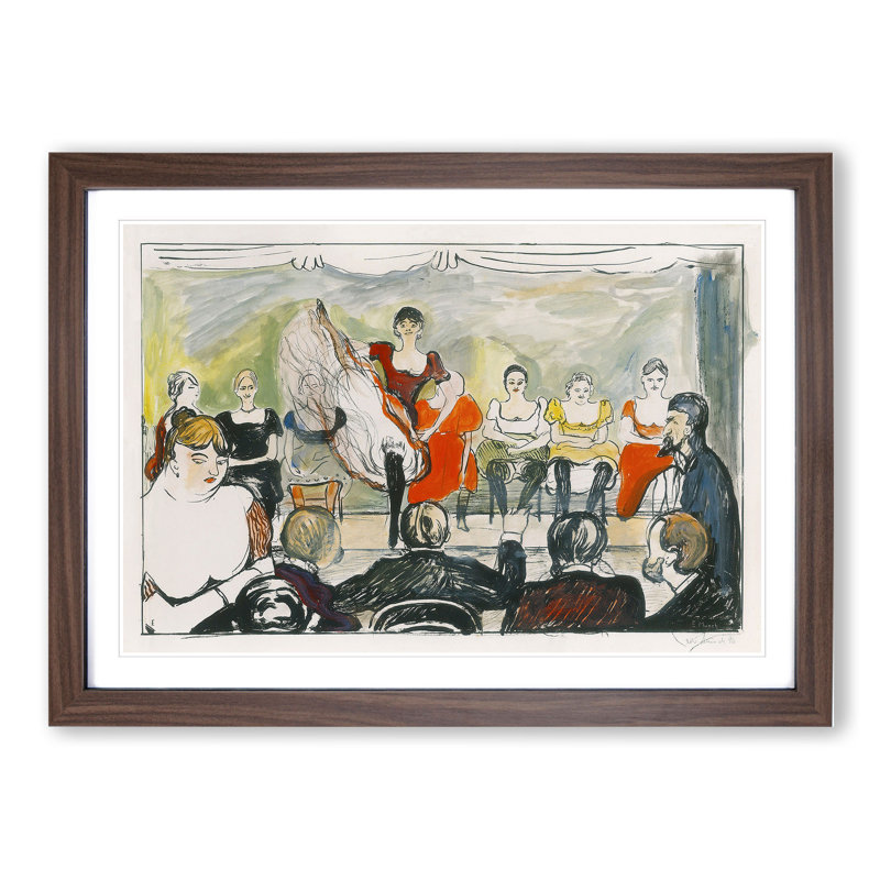 Tingletangle by Edvard Munch - Picture Frame Painting, Walnut, 27cm H x 36cm W x 2cm D