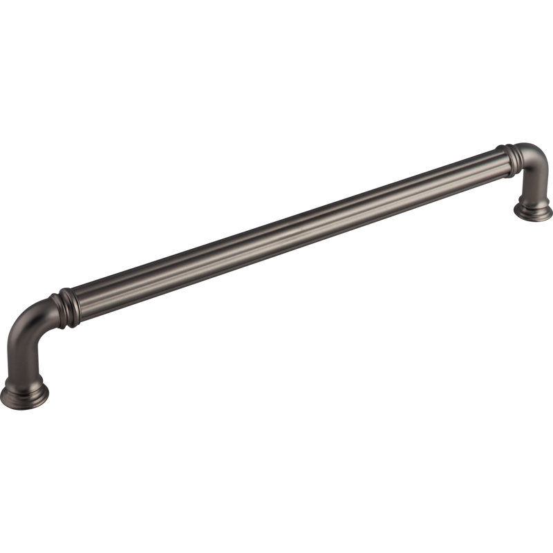 Reeded 12" Center to Center Appliance Pull, Ash Gray, 18" Center to Center