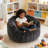 Compression Plush Pumpkin Design Bean Bag Chair, High-Density Foam Filled Lounge Chair for Relaxing, Reading & Gaming-947555113