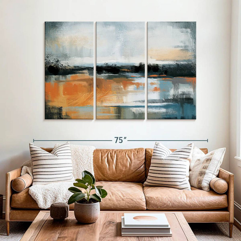 Avery Sunstruck Abstract Landscape, 42" H x 65" W