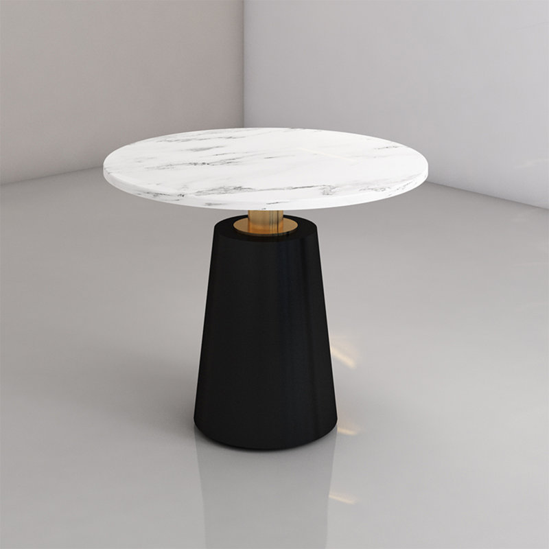 Black Round Marble Dining table, Black