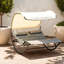 Chaise longue pour personne, balancelle moderne en acier pour auvent