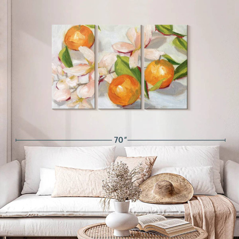 Yarlin Tangerine Blossoms II, 28" H x 45" W