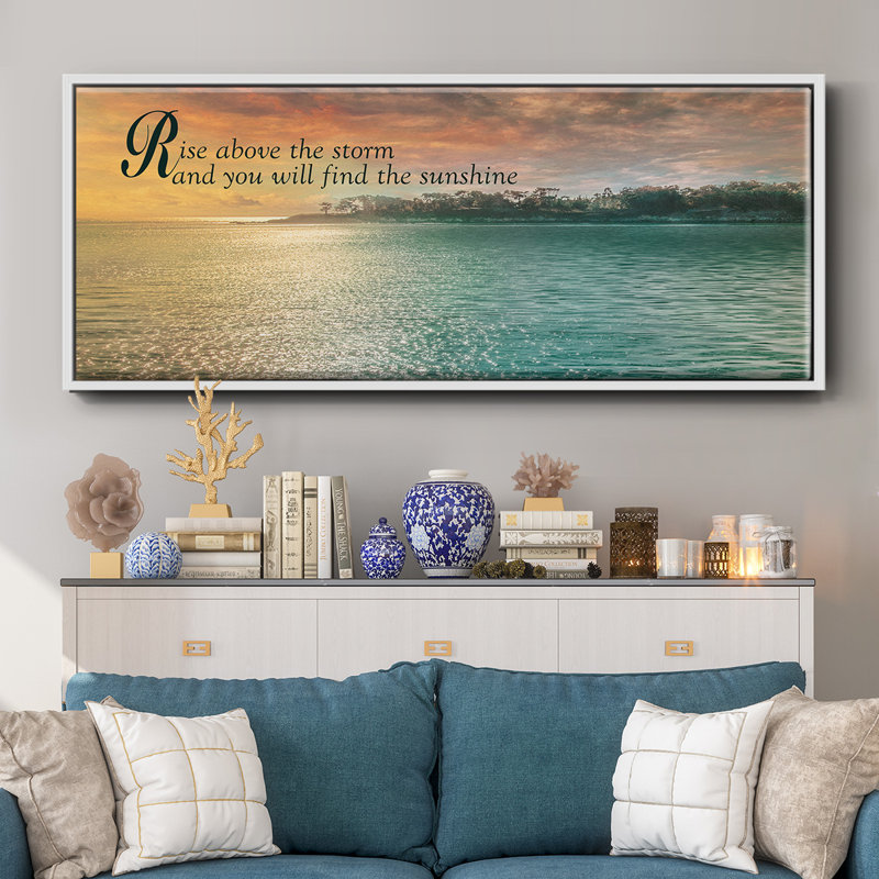 Rise Above- Framed Canvas, 8" H x 20" W