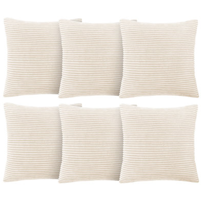 Aspire Homeware Striped Square Velvet Cushion Cover