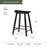 Maven Lane Luna Backless Wooden Kitchen Stool-92610973-120617271-93051216