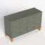 Commode double 6 tiroirs olive