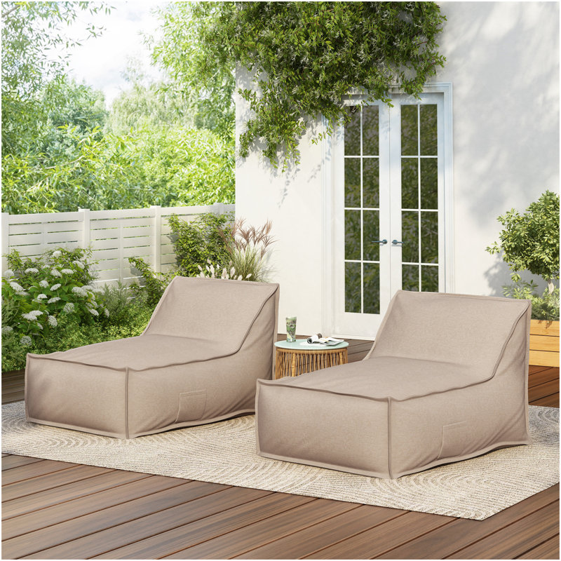 Fauteuil à billes Perry, beige, ensemble de 2, Tissu beige