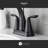 Stilleto Collection Double Handle 4" Centerset Lavatory Bathroom Sink Faucet with Drain Assembly - Matte Black-69934644