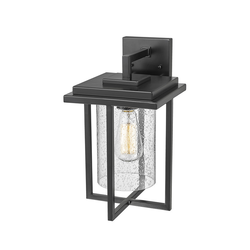 Beene Wall Light, Powder Coated Black, 14.125" H x 8" W x 8" D