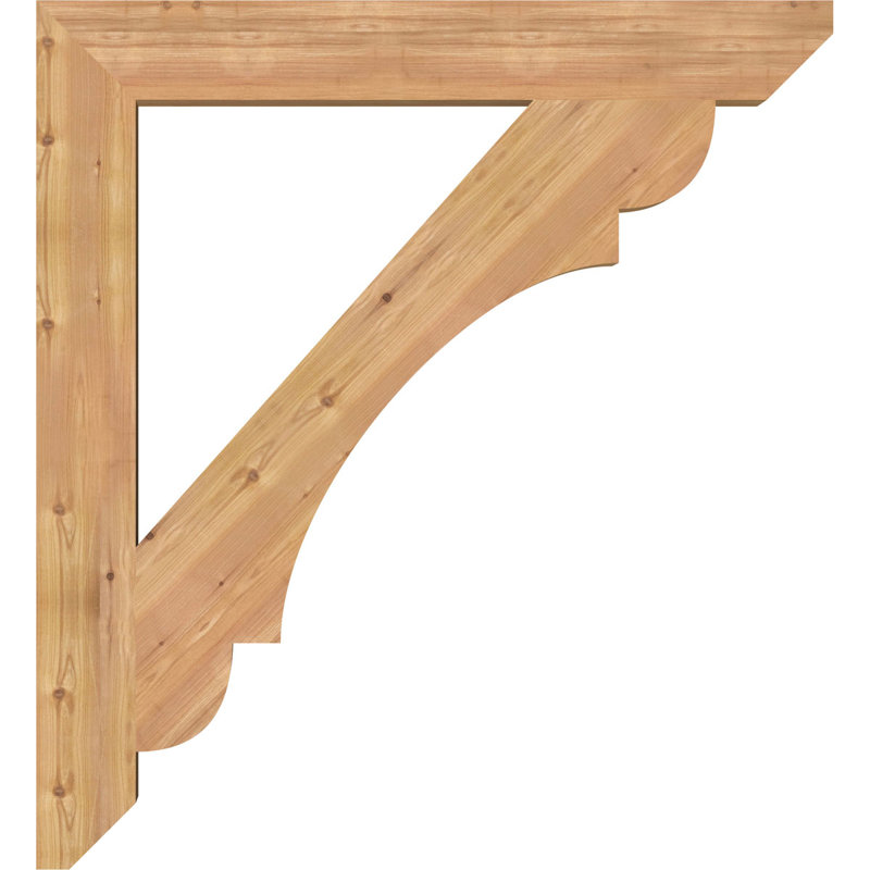 5 1/2"W x 44"D x 48"H Olympic Slat Smooth Bracket, Western Red Cedar, 48" H x 5.5" W x 44" D, Western Red Cedar