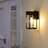 Dusk To Dawn Classic Outdoor Wall Sconce With Cylinder Glass Shade And Rectangular Metal Frame, Waterproof For Porch, Patio(Set Of 2)-262313136