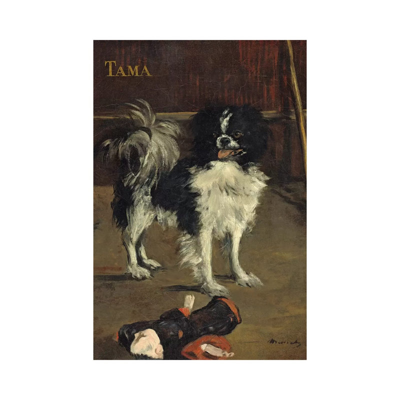 Tama, The Japanese Dog, C by Edouard Manet - Wrapped Canvas Painting, 45.72cm H x 30.48cm W x 1.91cm D
