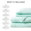 Très grand drap 4 pièces en molleton 100% doux, doux au toucher, lavable à la machine, avec drap plat, 2 taies d'oreiller ajustées, convient aux matelas de 16 po
