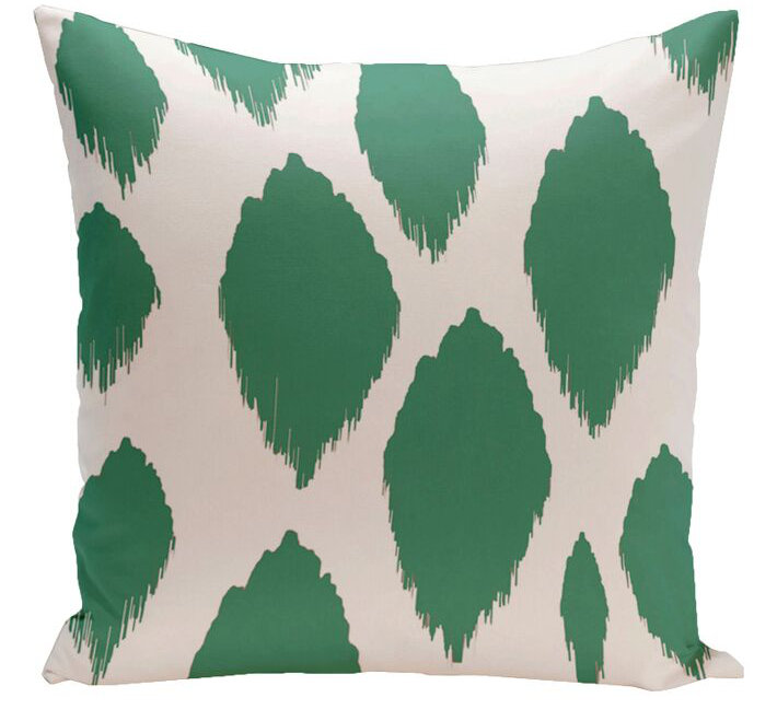 Reversible Throw Pillow, 18" H x 18" W, Lake Blue