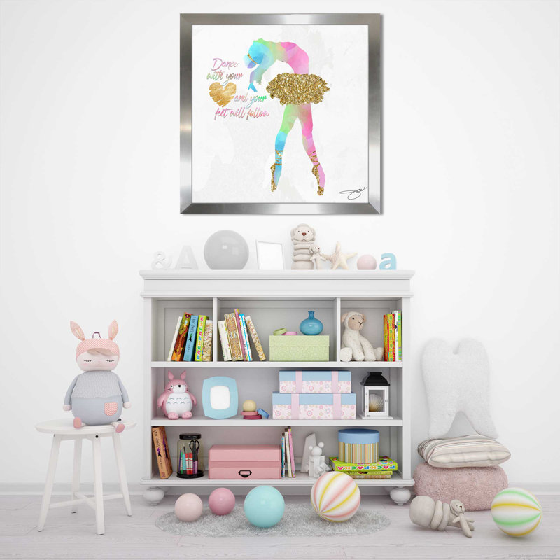 Dancer 2 (Square) par By Jodi - impression, Encadrement argenté, H 31,5 po x l 31,5 po x P 1 po