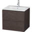 Base de meuble-lavabo simple murale Duravit seulement (chêne foncé brossé)-2073335748