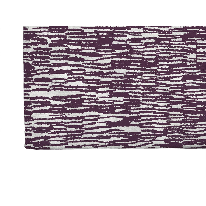 Tapis de cuisine Strands, Rectangle 3' x 5', Eggplant Geometric