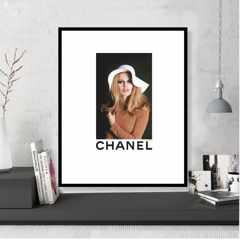 Brigitte Bardot, reproduction d'art encadrée