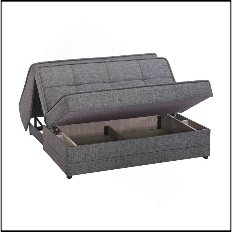 Causeuse convertible avec rangement Primenest, Gris