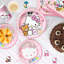 Décorations de fond d'anniversaire Hello Kitty, ensemble de décorations de fête Hello Kitty 124 pièces et ensemble de vaisselle Hello Kitty