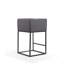 Tabouret de comptoir rembourré en métal Embassy