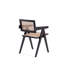 Fauteuil noir et naturel