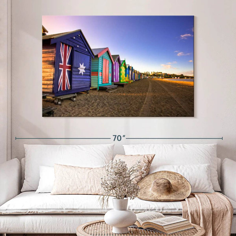 Lilie huttes de plage multicolores Brighton, H 34 po x l 51 po