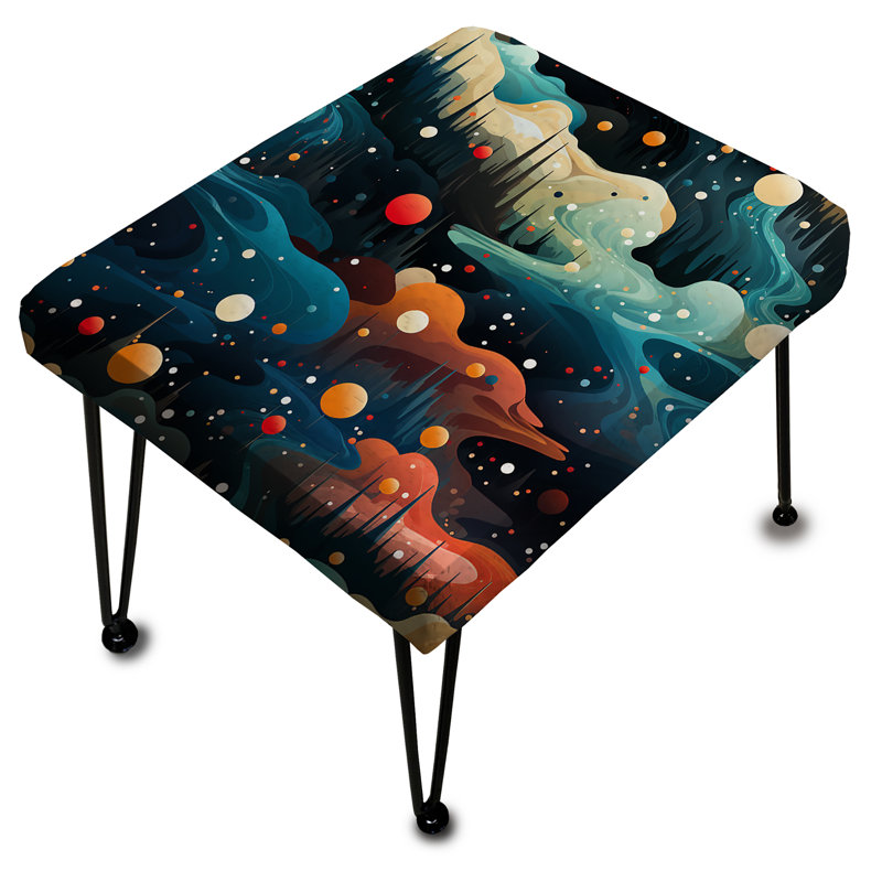 Cosmic Harmony - Repose-pieds rectangulaire abstrait
