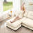 Modular Sectional 4 - Seat U Shaped Couch With Soft Chenille , Cushion , Ergonomic Design, High Density Foam, Elegant , For Bedroom And Living Room Arrangement, Beige Fabric, Foam Easy Install For-11346347-11346344