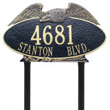 Eagle 2-Line Lawn Address Sign