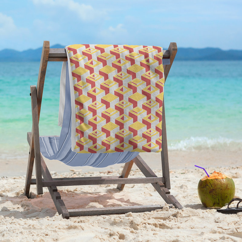 Jordao Beach Towel, Green/Gary/Black