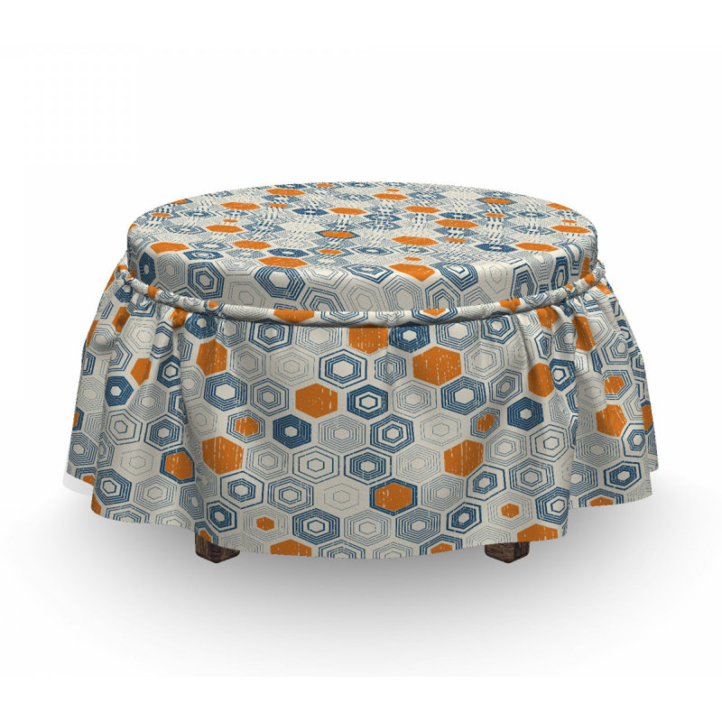 Housse pour hexagonale motifs repose-pieds bœuf