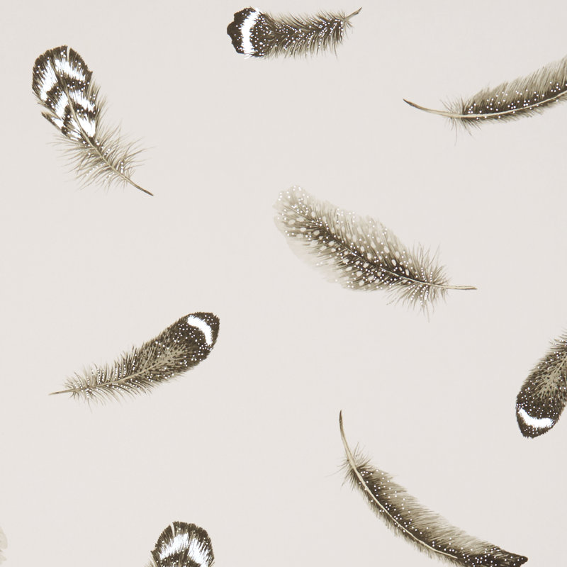 Botanica Plumis Wallpaper, Blush/Gilver