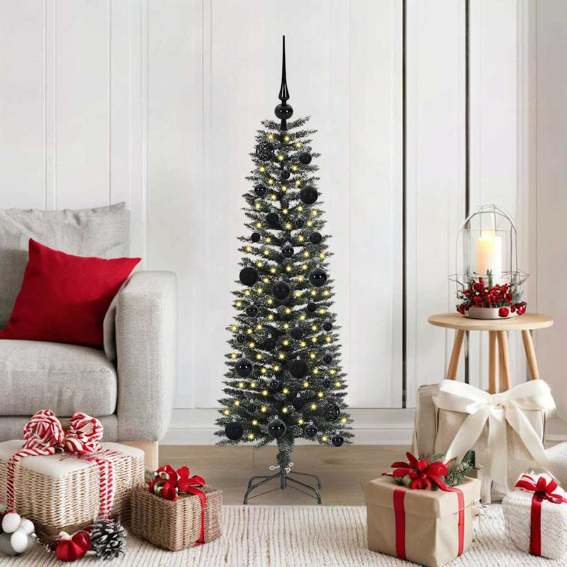 Artificial Christmas Tree with Stand, 3.94' H, Black
