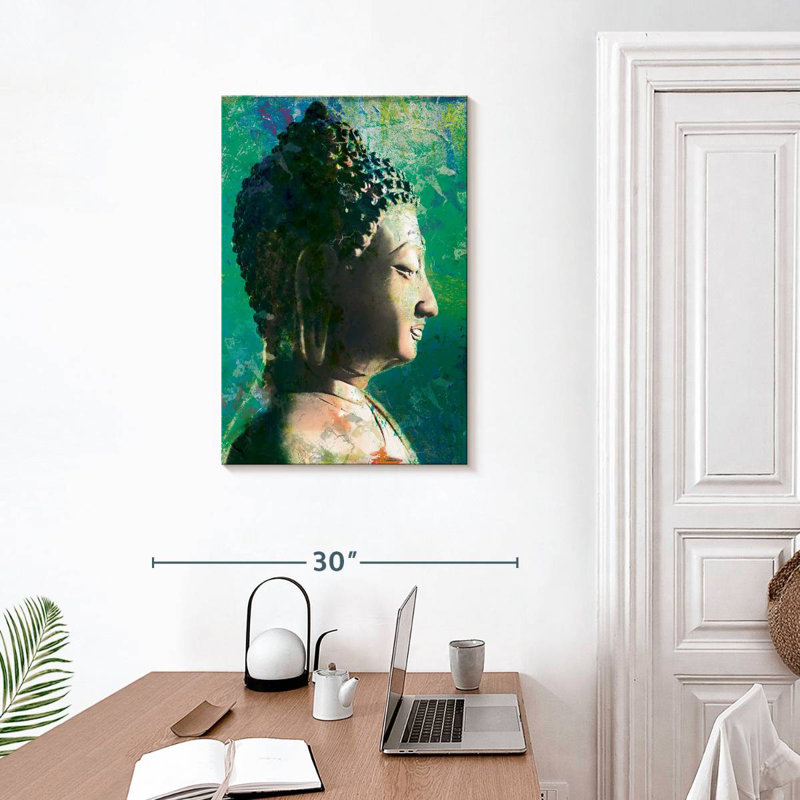 Adella Buddha Head Profile II, 30" H x 20" W