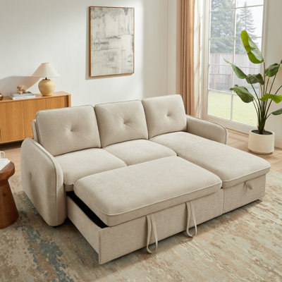 90.9'' L-Shaped Pull-Out Sofa Bed